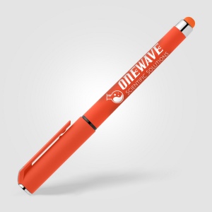 Stylo Islander en plastique recyclé avec grip gel monochrome (+Sérigraphie) 17