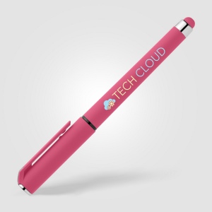 Stylo Islander en plastique recyclé avec grip gel monochrome (+Sérigraphie) 6