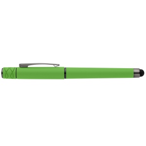 Stylo Tavi en plastique recyclé avec stylet et fidget spinner à encre gel (+Sérigraphie) 10