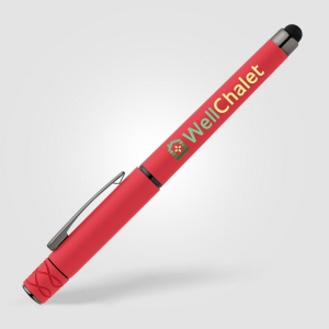 Stylo Tavi en plastique recyclé avec stylet et fidget spinner à encre gel (+Sérigraphie) 6