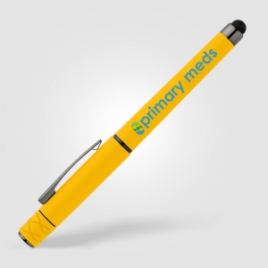 Stylo Tavi en plastique recyclé avec stylet et fidget spinner à encre gel (+Sérigraphie) 7