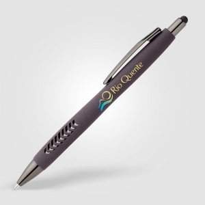 Stylo Avalon en plastique recyclé avec finition pierre et stylet (+4 Colour Inkjet) 3