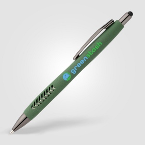 Stylo Avalon en plastique recyclé avec finition pierre et stylet (+4 Colour Inkjet) 2