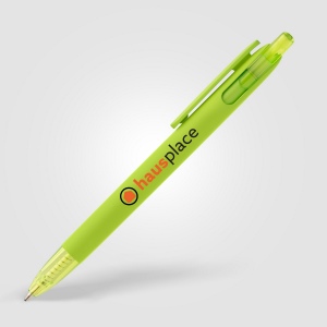 Stylo Jutta en plastique recyclé avec finition transparente (+4 Colour Inkjet)