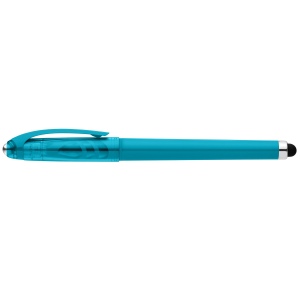 Stylo Prism en plastique recyclé avec stylet, boule anti-stress et encre gel (+Sérigraphie) 11