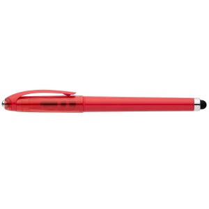 Stylo Prism en plastique recyclé avec stylet, boule anti-stress et encre gel (+Sérigraphie) 14