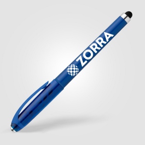 Stylo Prism en plastique recyclé avec stylet, boule anti-stress et encre gel (+Sérigraphie) 16