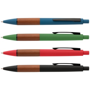 Stylo Tide en plastique recyclé avec grip en bois d’acacia (+Sérigraphie) 11