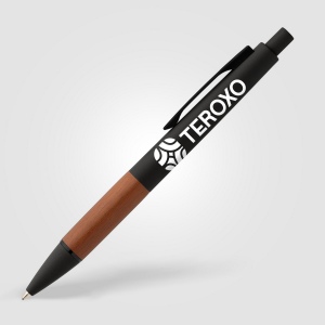 Stylo Tide en plastique recyclé avec grip en bois d’acacia (+Sérigraphie) 12