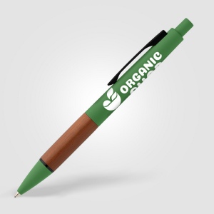 Stylo Tide en plastique recyclé avec grip en bois d’acacia (+Sérigraphie) 14