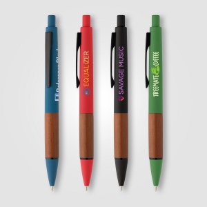 Stylo Tide en plastique recyclé avec grip en bois d’acacia (+Sérigraphie) 6