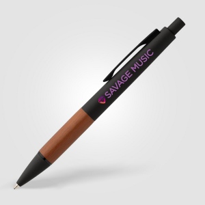 Stylo Tide en plastique recyclé avec grip en bois d’acacia (+Sérigraphie) 2