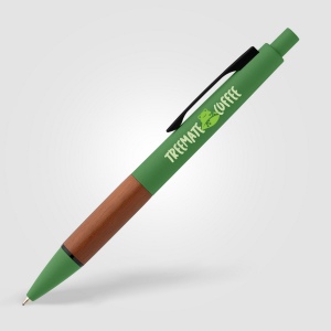 Stylo Tide en plastique recyclé avec grip en bois d’acacia (+Sérigraphie) 3