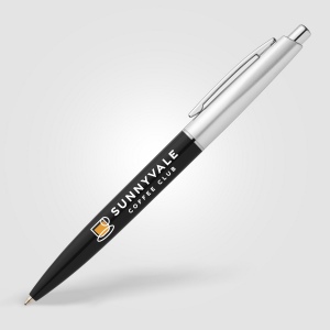 Stylo Natori en plastique recyclé avec finition chromée (+Sérigraphie)