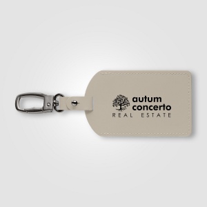 Étiquette de bagage Malmö en métal recyclé avec mousqueton – 6,5 × 17,5 cm (+Sérigraphie) 10