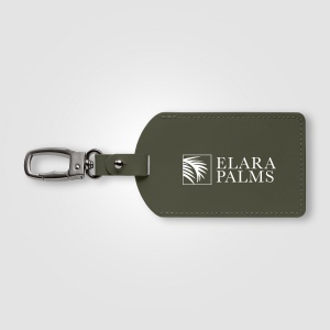 Étiquette de bagage Malmö en métal recyclé avec mousqueton – 6,5 × 17,5 cm (+Sérigraphie) 13