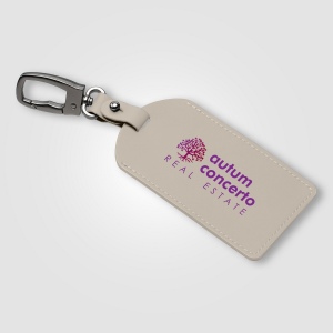 Étiquette de bagage Malmö en métal recyclé avec mousqueton – 6,5 × 17,5 cm (+Sérigraphie) 2