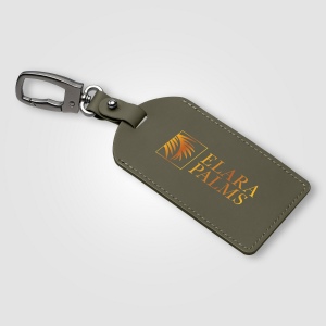 Étiquette de bagage Malmö en métal recyclé avec mousqueton – 6,5 × 17,5 cm (+Sérigraphie) 4