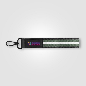 Porte-clés Newport en rPET tissé motif chevron avec mousqueton à pression – 19 × 2,5 cm (+4 Colour Inkjet) 3