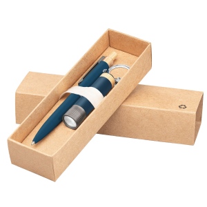 Coffret cadeau Reborn, stylo et lampe torche, aluminium recyclé avec accents en bambou - impression  (+4 Colour Inkjet) 10