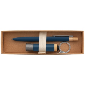 Coffret cadeau Reborn, stylo et lampe torche, aluminium recyclé avec accents en bambou (+Laser) 11