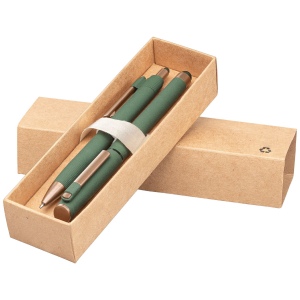 Coffret cadeau stylo York, plastique recyclé, finition bronze (+4 Colour Inkjet) 8