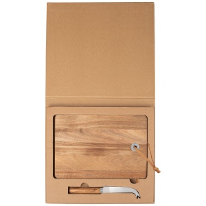 Set Mysa, couteau à fromage suspendu et planche en bambou FSC - 262 x 290 x 25 mm (+Laser) 3