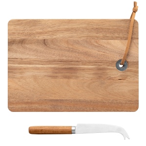 Set Mysa, couteau à fromage suspendu et planche en bambou FSC - 262 x 290 x 25 mm (+Laser) 5