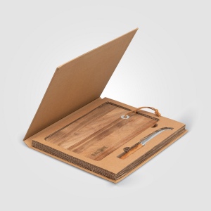 Set Mysa, couteau à fromage suspendu et planche en bambou FSC - 262 x 290 x 25 mm (+Laser) 7