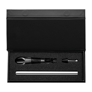 Set Neve de refroidisseurs à vin en acier inoxydable recyclé avec boîte cadeau – 2 pièces (+Tampographie) 5