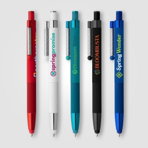 Stylo Lisbon, aluminium recyclé, monochrome, stylet anti-stress (+Laser) 19