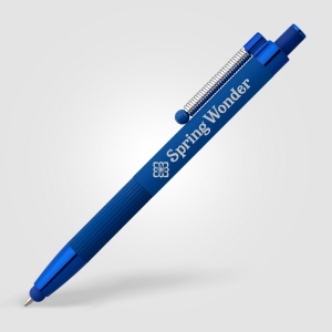 Stylo Lisbon, aluminium recyclé, monochrome, stylet anti-stress (+Laser) 9