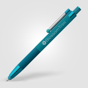 Stylo Lisbon, aluminium recyclé, monochrome, stylet anti-stress (+Laser) 15