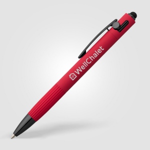 Stylo à bille Saga, aluminium recyclé, mécanisme à bouton-poussoir et stylet (+Laser) 17
