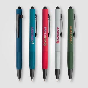 Stylo à bille Saga, aluminium recyclé, mécanisme à bouton-poussoir et stylet (+Laser) 7