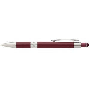 Stylo Adorn en aluminium recyclé avec finition chromée et stylet (+Laser) 10