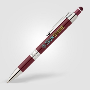 Stylo Adorn en aluminium recyclé avec finition chromée et stylet (+Laser) 5