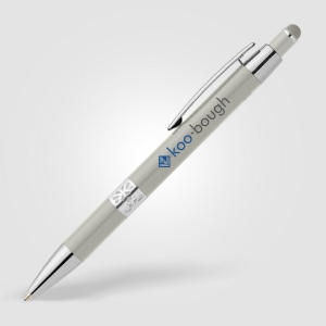 Stylo Adorn en aluminium recyclé avec finition chromée et stylet (+Laser) 4