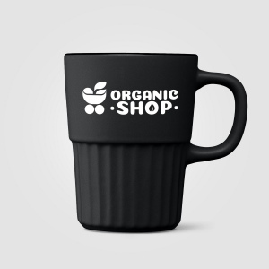 Mug Majesty en céramique avec finition mate et relief cannelé – 445 ml (+Sérigraphie)