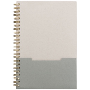 Carnet Lino, papier FSC, couverture à spirales, pages verticales- A5 (+Sérigraphie) 8