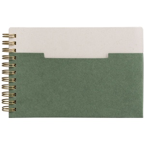 Carnet Lino, papier FSC, couverture à spirales, pages horizontales - A6 (+Sérigraphie) 9