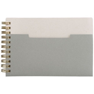 Carnet Lino, papier FSC, couverture à spirales, pages horizontales - A6 (+Sérigraphie) 10