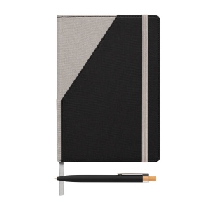 Ensemble carnet rechargeable Xanadu en PU recyclé bicolore avec stylo – A5 (+4 Colour Inkjet) 3