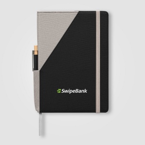 Ensemble carnet rechargeable Xanadu en PU recyclé bicolore avec stylo – A5 (+4 Colour Inkjet)