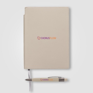 Carnet Malmö à couverture souple recyclée + stylo – A5 (+Sérigraphie) 2