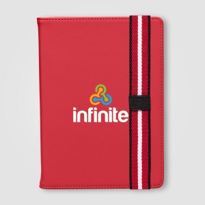 Journal rechargeable Newport en PU recyclé à motif chevron – A5 (+Sérigraphie) 3
