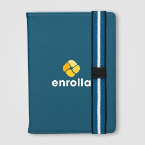 Journal rechargeable Newport en PU recyclé à motif chevron – A5 (+Sérigraphie) 4