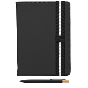 Set de Stylos Newport Recyclés Chevron avec Carnet Rechargeable – A5 (+4 Colour Inkjet) 5