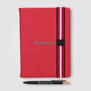Set de Stylos Newport Recyclés Chevron avec Carnet Rechargeable – A5 (+4 Colour Inkjet) 3