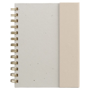 Organiseur Halden, papier FSC, carnet à spirales avec notes adhésives - B6 (+Sérigraphie) 6